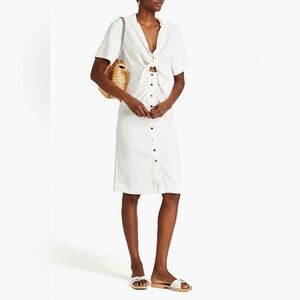 Sandro White Button-Down Dress